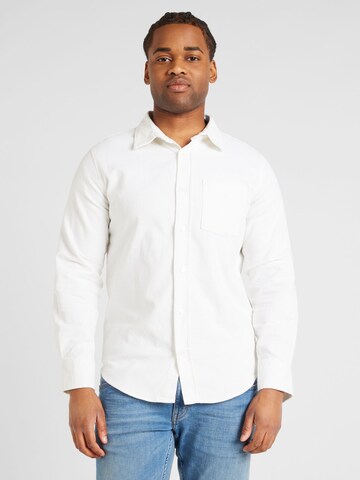 AÉROPOSTALE - Ajuste regular Camisa en blanco: frente