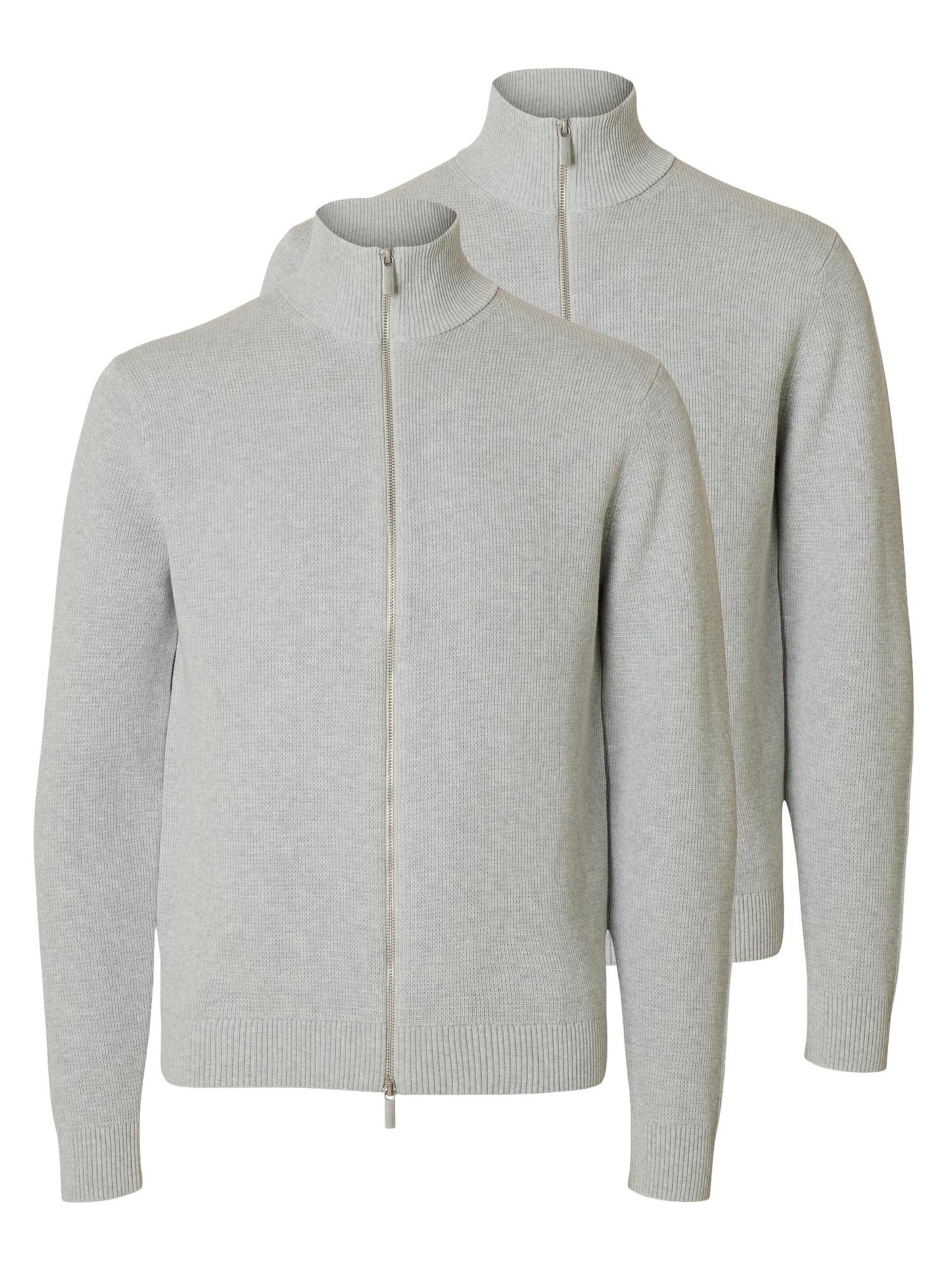 SELECTED Knit cardigan 'Dane' in Grey: front
