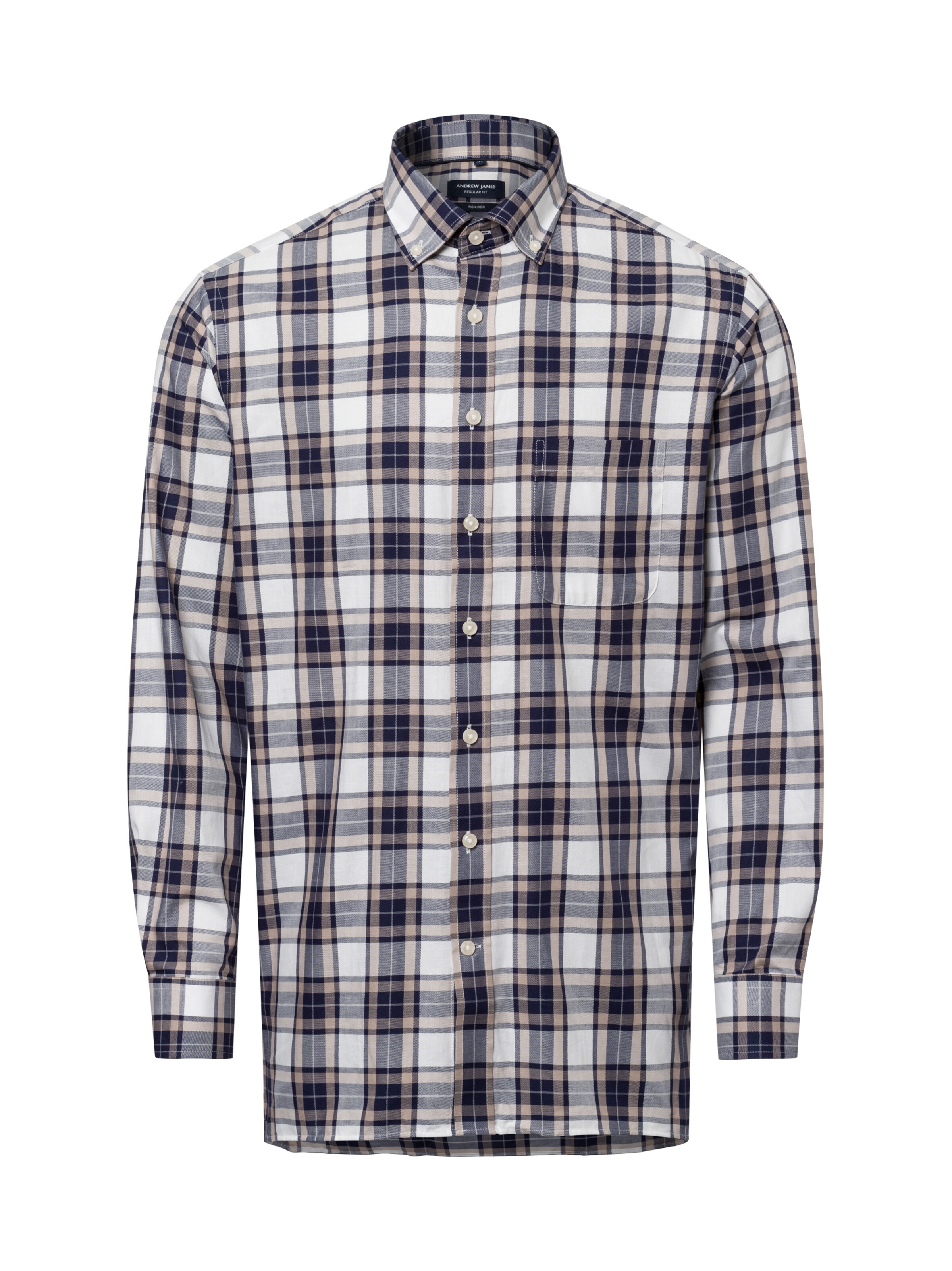Andrew James Regular fit Button Up Shirt in Blue: front