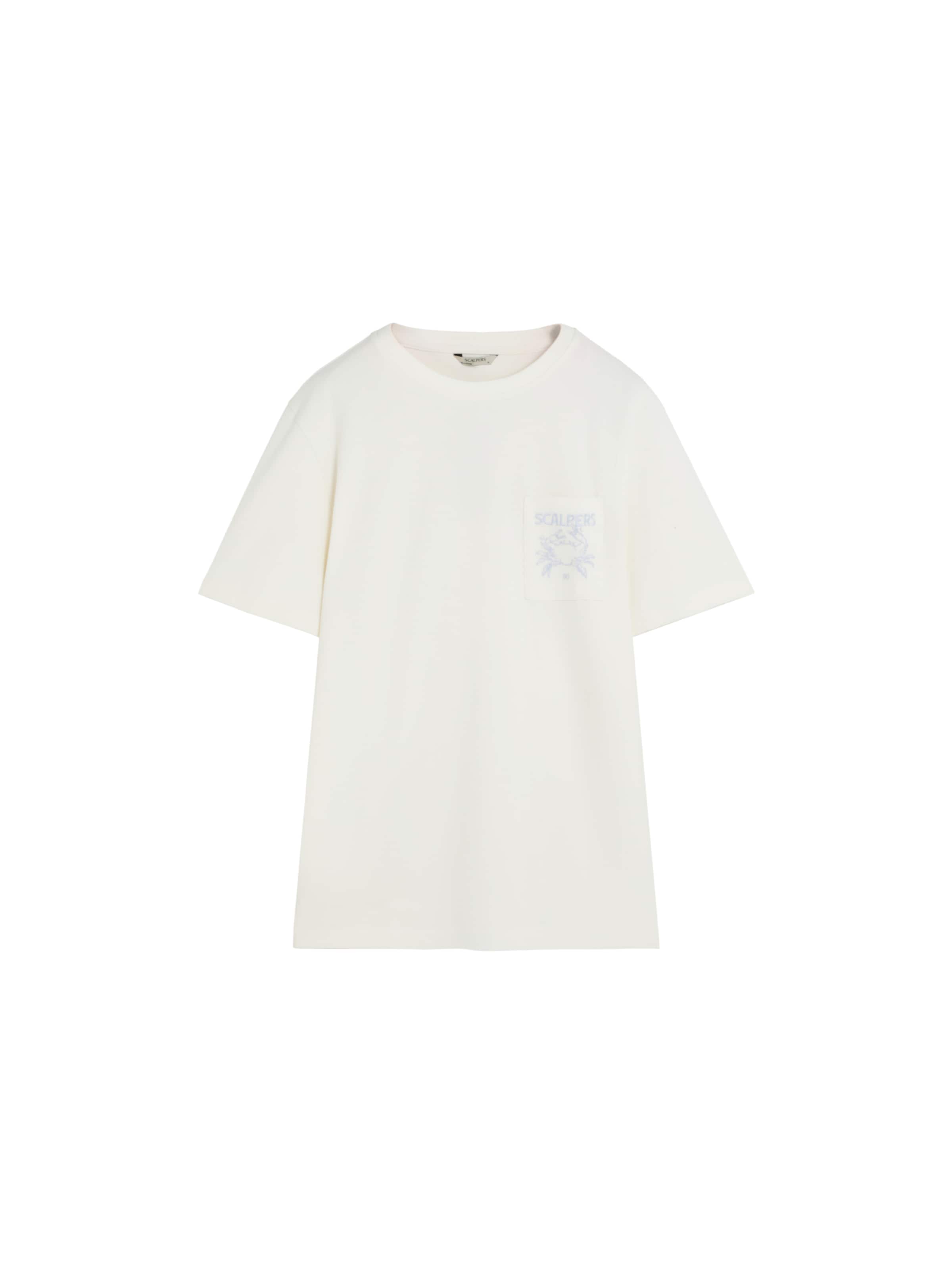 Scalpers Stich Crab Tee ' ' in Beige: Vorderseite