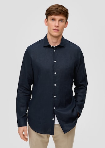 s.Oliver BLACK LABEL Regular fit Overhemd in Blauw: voorkant