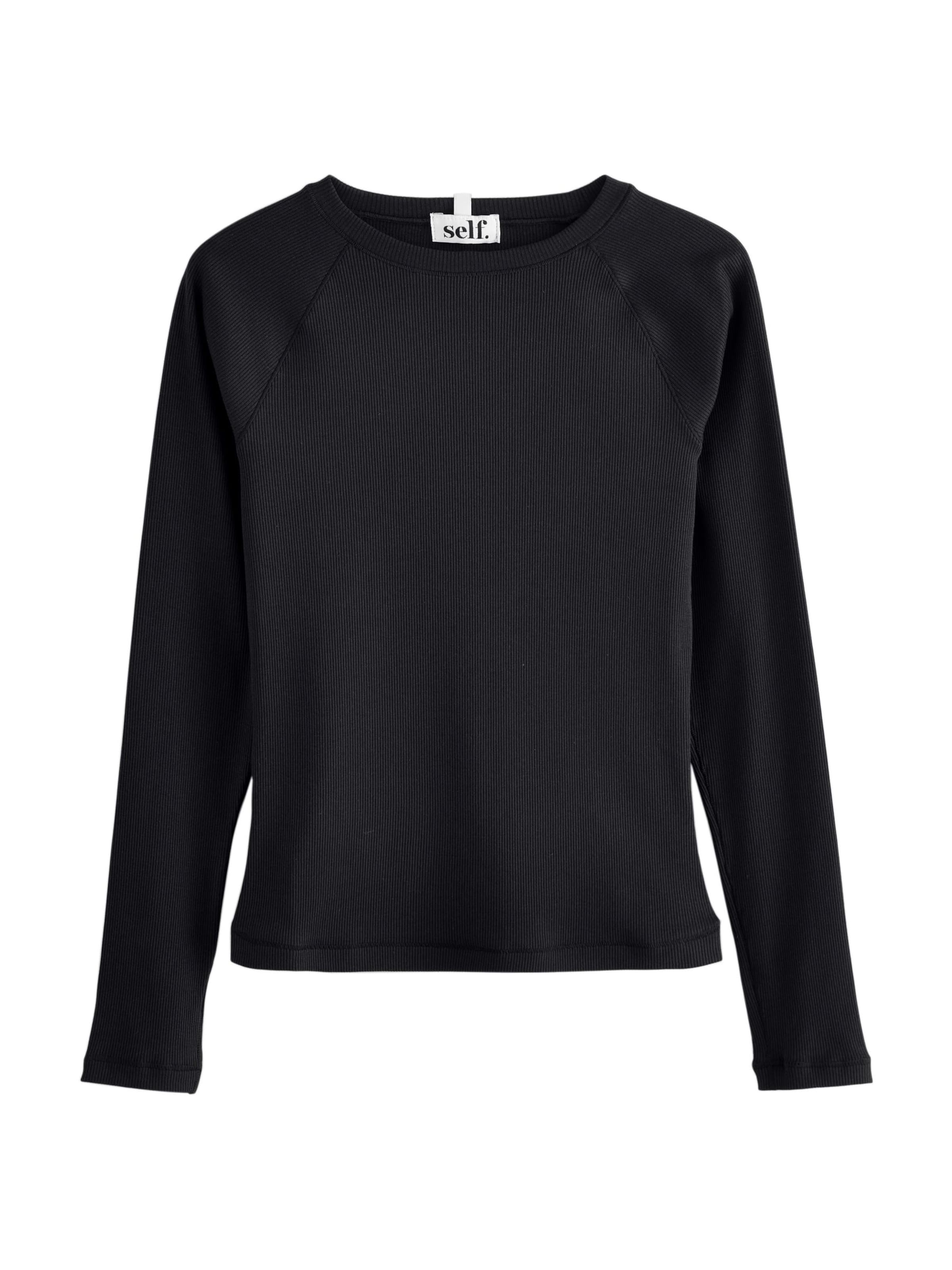 self. Shirt in Schwarz: Vorderseite