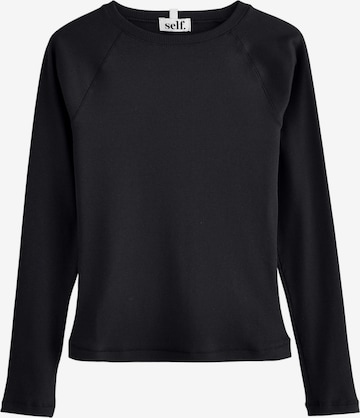 T-shirt self. en noir : devant