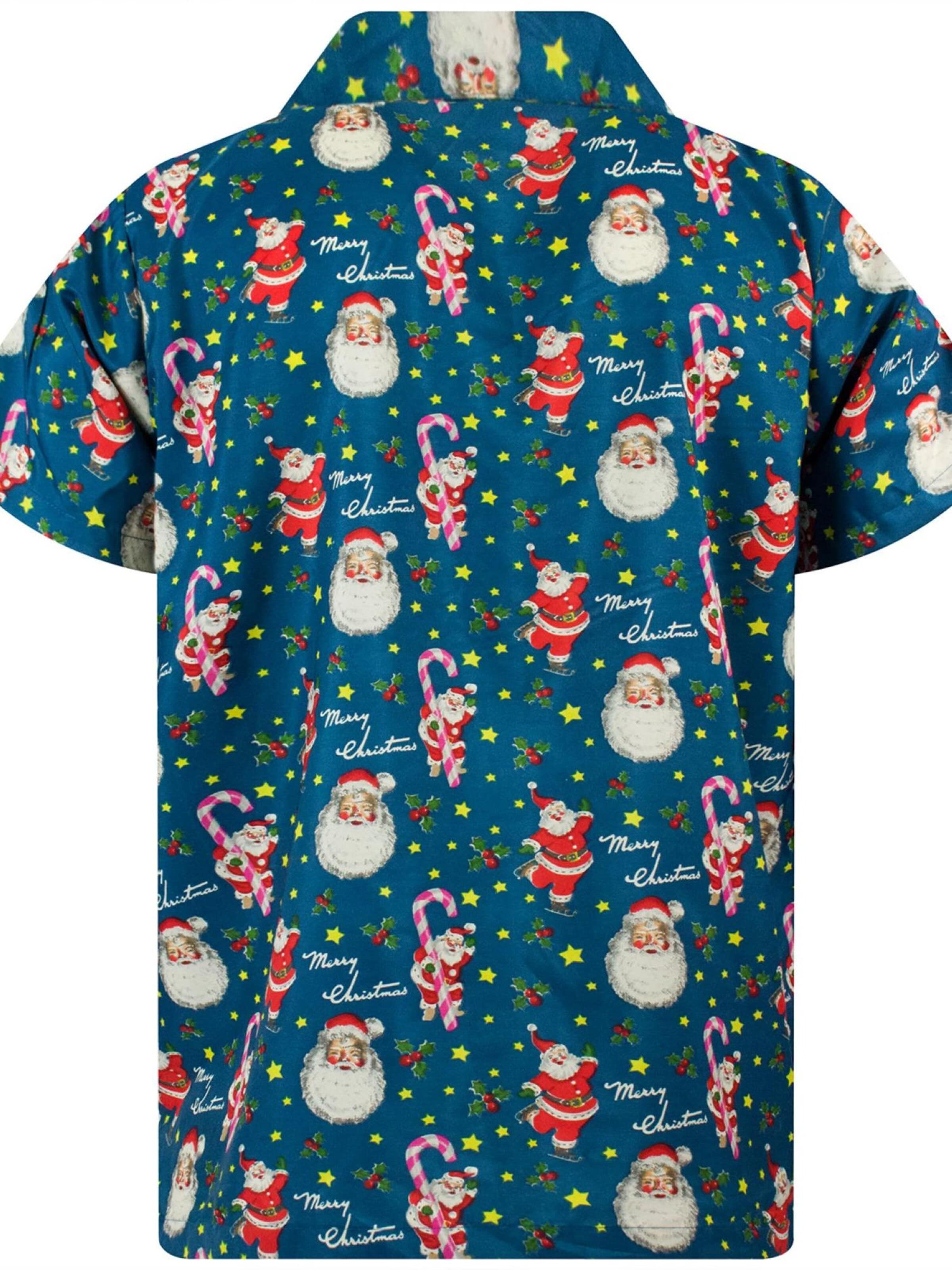 Regular fit Camicia 'Christmas Candycane' di King Kameha in blu