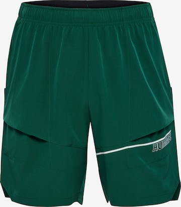 Hummel Regular Workout Pants 'COURT' in Green: front