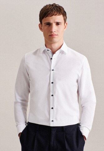 SEIDENSTICKER Slim fit Business Shirt in White: front