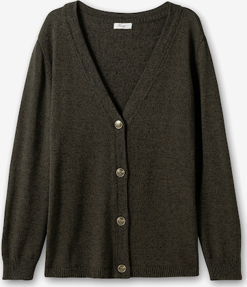 SHEEGO Knit Cardigan in Green: front