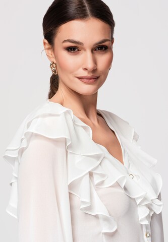 Ombre Blouse in Beige