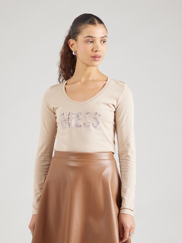 GUESS Shirt 'PYTHON' in Beige: Vorderseite