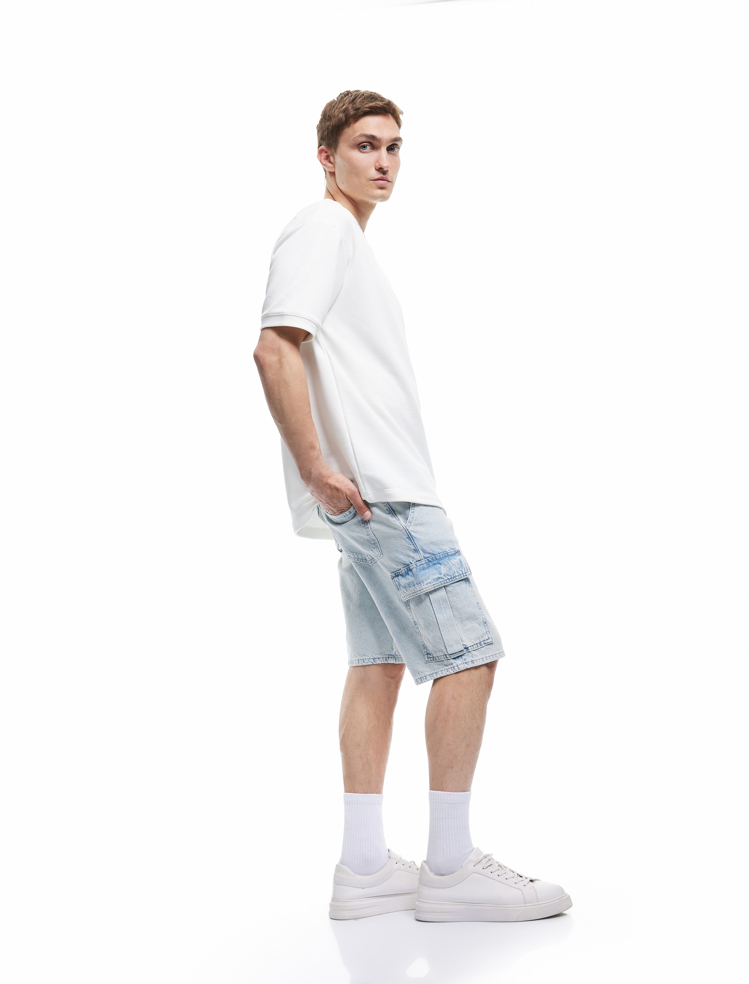 Koton Loosefit Cargojeans in Blauw