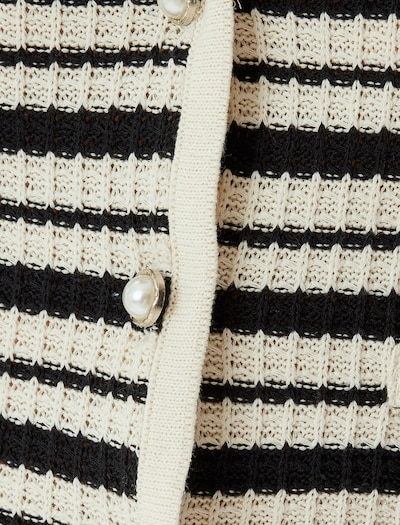 Koton Gebreid vest in de kleur Zwart / Wit, Productweergave