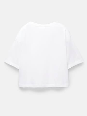 Pull&Bear Koszulka w kolorze biały