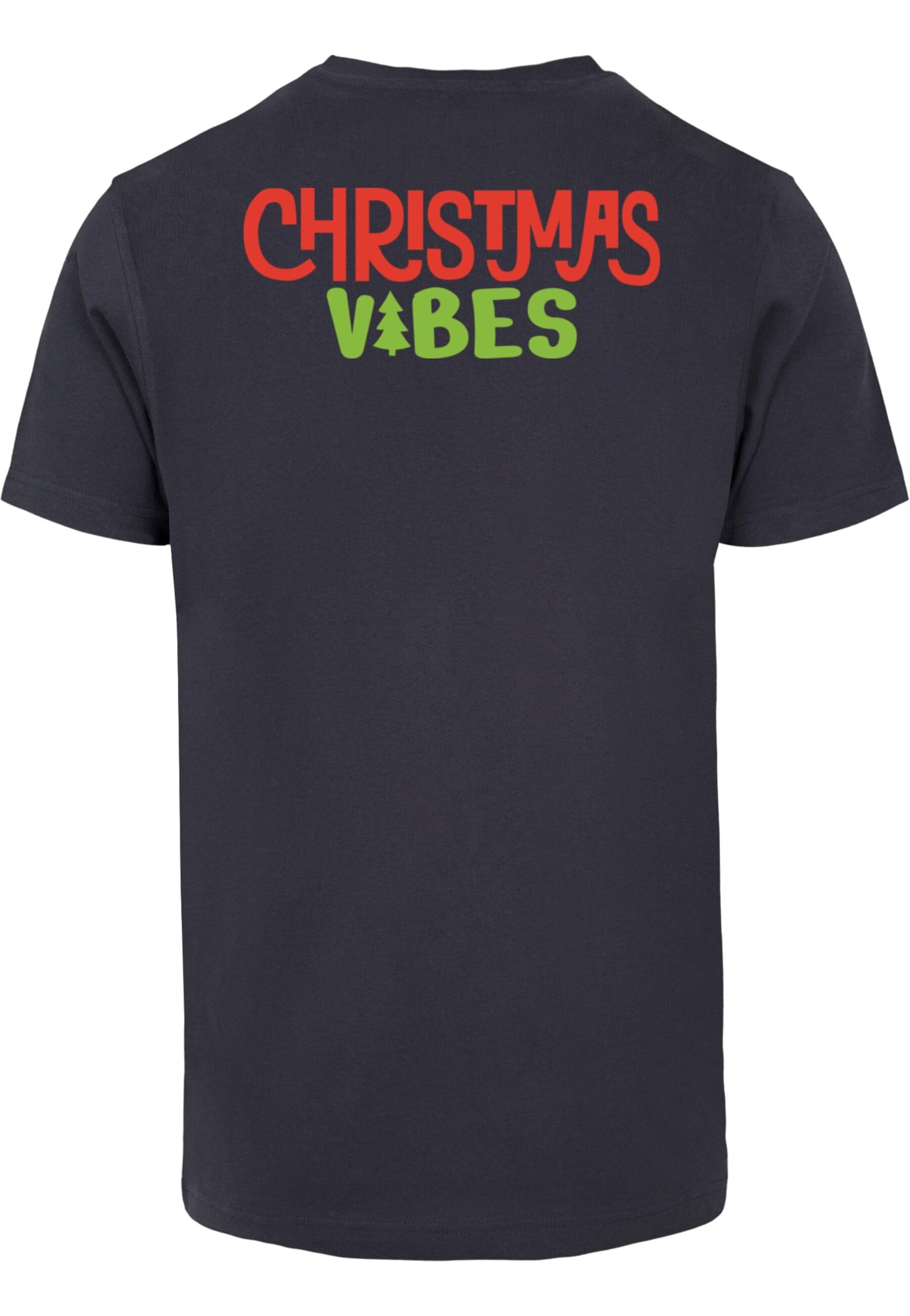 T-Shirt 'Christmas Vibes' Merchcode en bleu