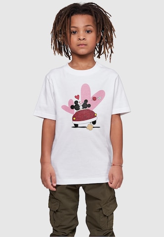 ABSOLUTE CULT Shirt 'Mickey Mouse - Car' in White: front
