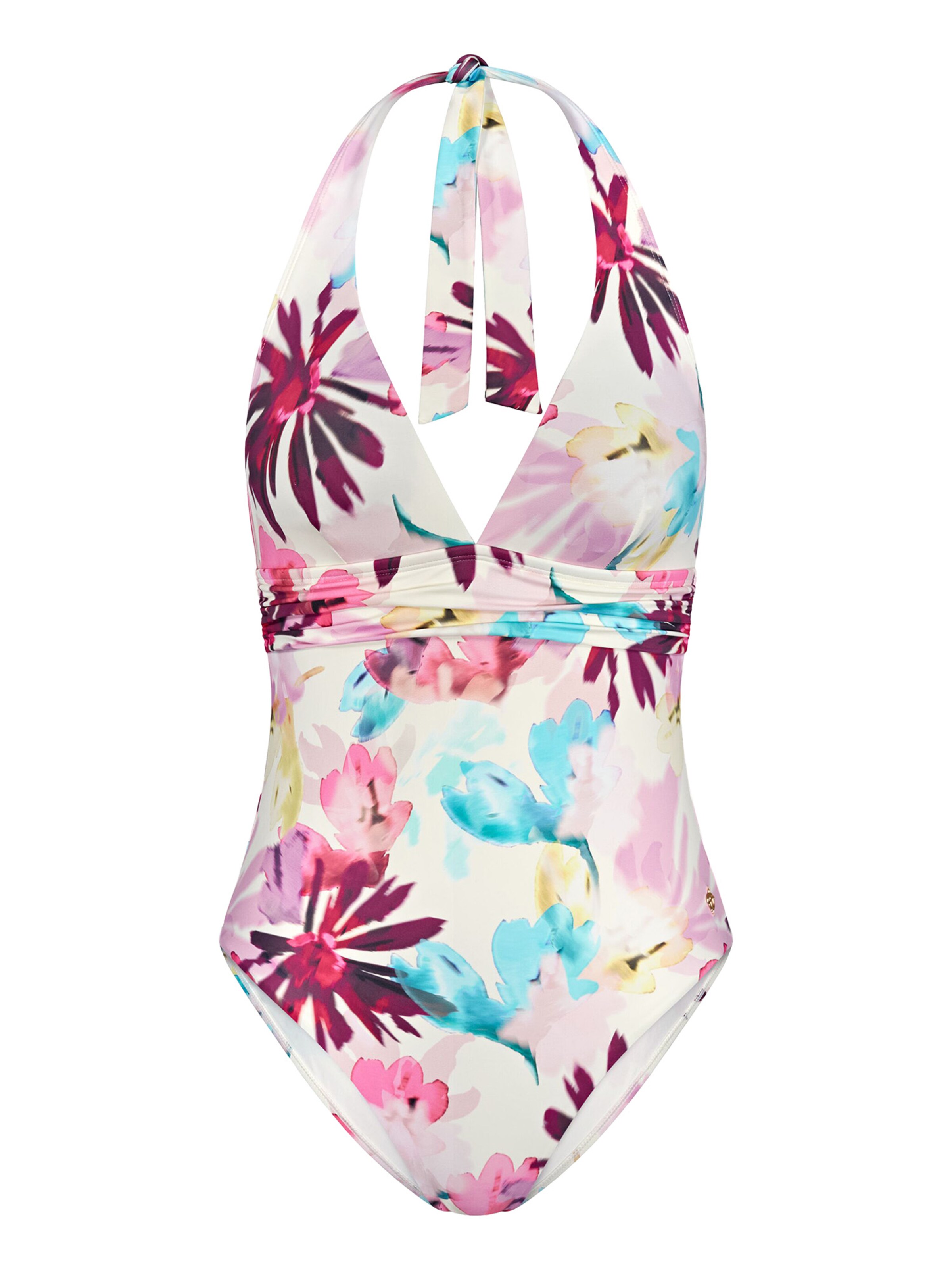 TRIUMPH Bustier Badeanzug ' Summer Fleur Plunge ' in Mischfarben: Vorderseite