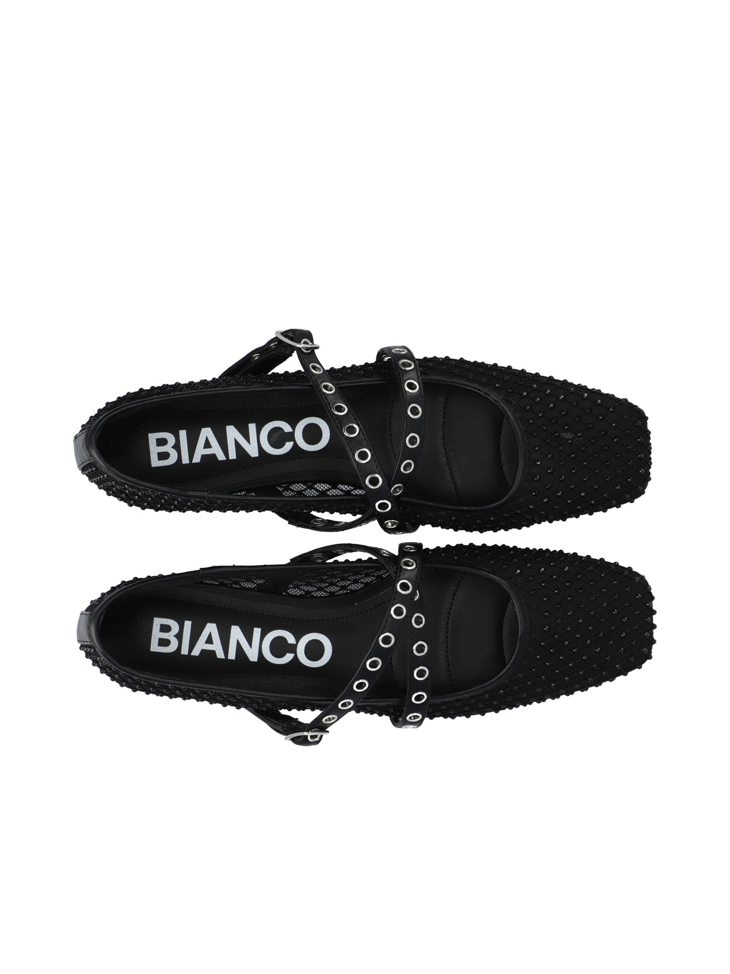 Bianco Ballerinasko med rem 'Rose' i sort