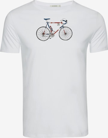 GREENBOMB Shirt 'Bike Mikkel' in Wit: voorkant