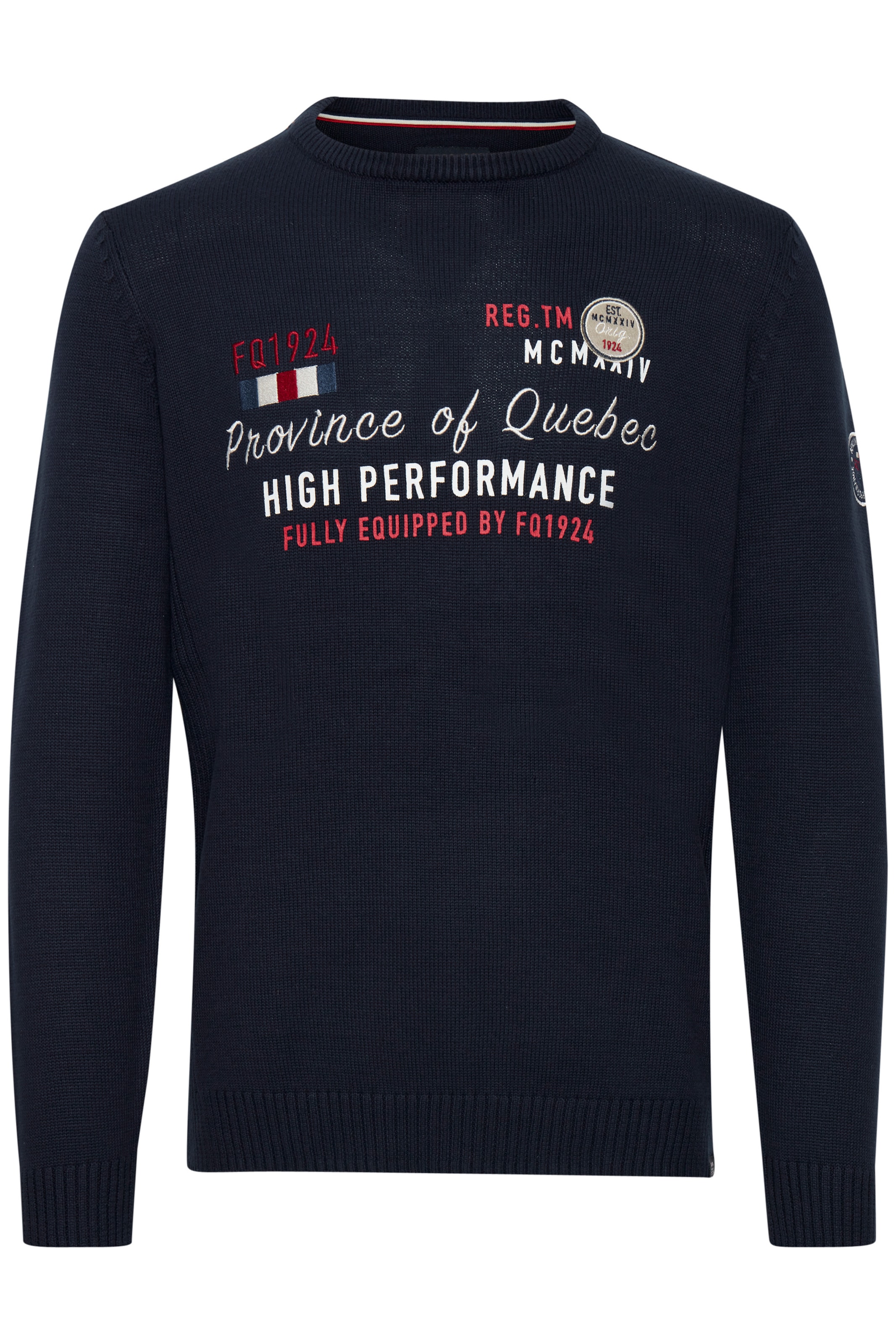 FQ1924 Pullover 'ERLO' in Blau: Vorderseite