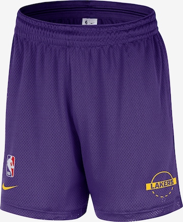 NIKELoosefit Sportske hlače 'Los Angeles Lakers Openhole' - ljubičasta boja: prednji dio