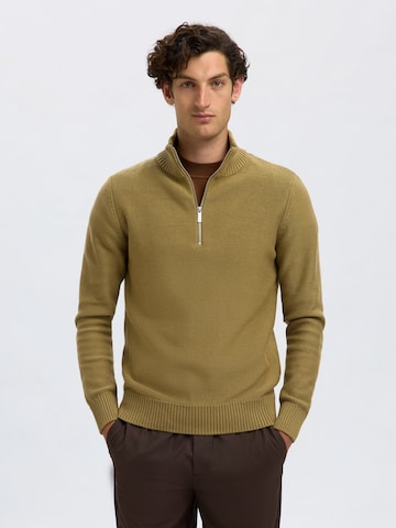 SELECTED Sweater 'SLHAXEL' in Green: front