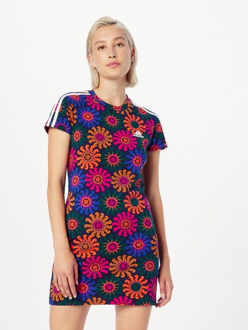 jauktas krāsas ADIDAS SPORTSWEAR Sporta kleita 'Farm Rio ': no priekšpuses