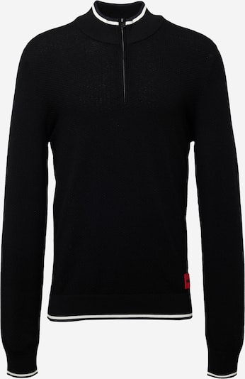 HUGO Red Pull-over 'Saikk' en rouge vif / noir / blanc, Vue avec produit