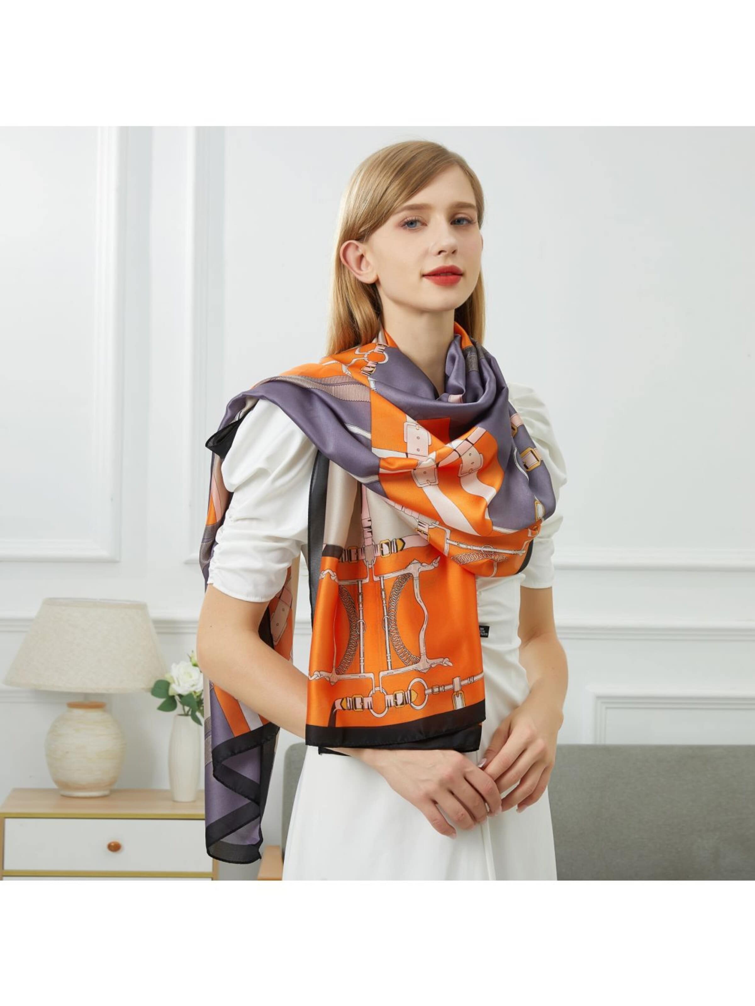19V69 ITALIA Halsduk 'Etole de soie Arancia Sella' i orange