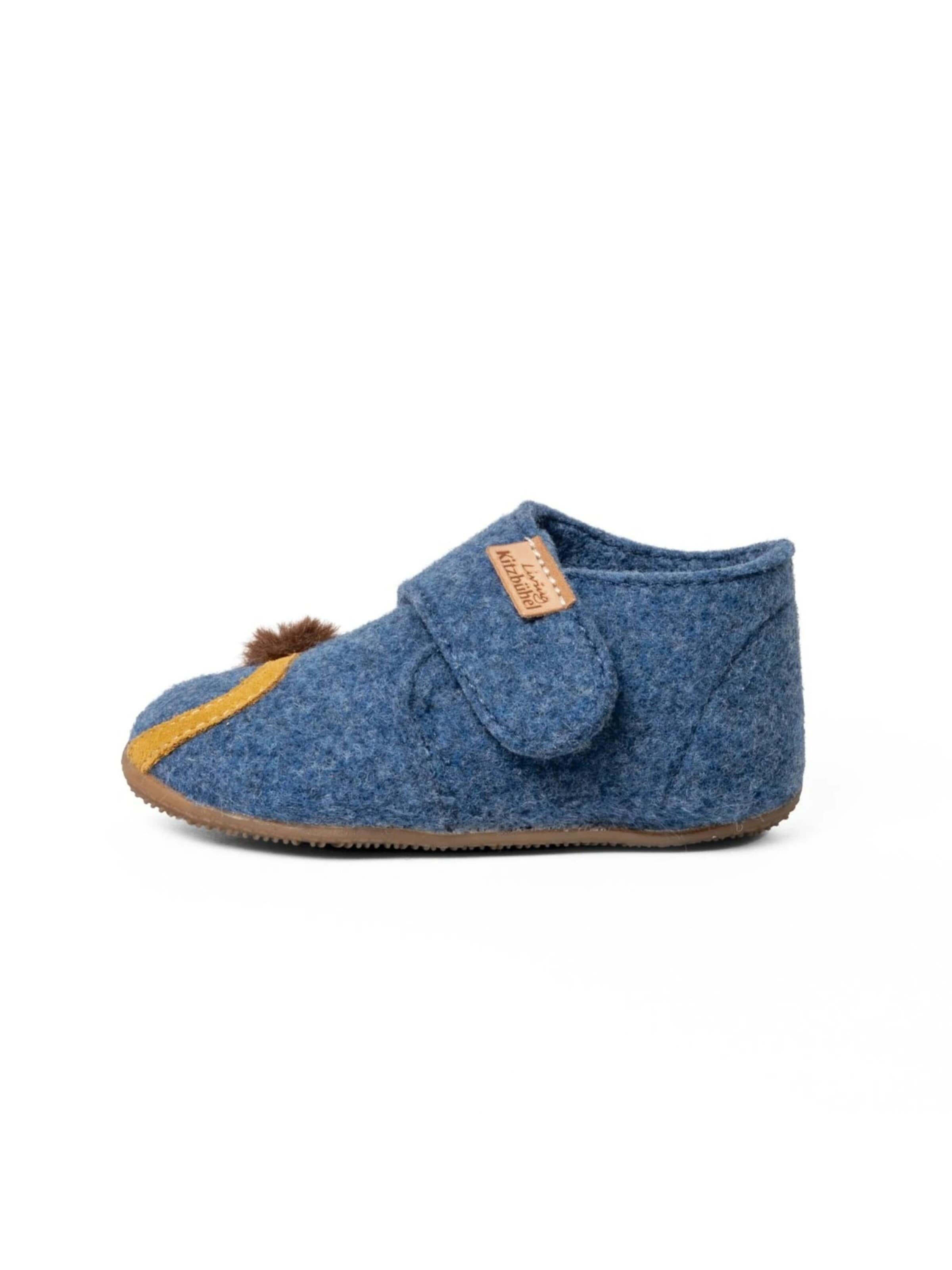 Living Kitzbühel Hausschuh 'Lutz Löwe Lutz Löwe'‌‌‌‌‌‌‌‌‌ in Blau: Vorderseite