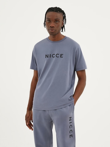 Nicce T-shirt i blå: framsida