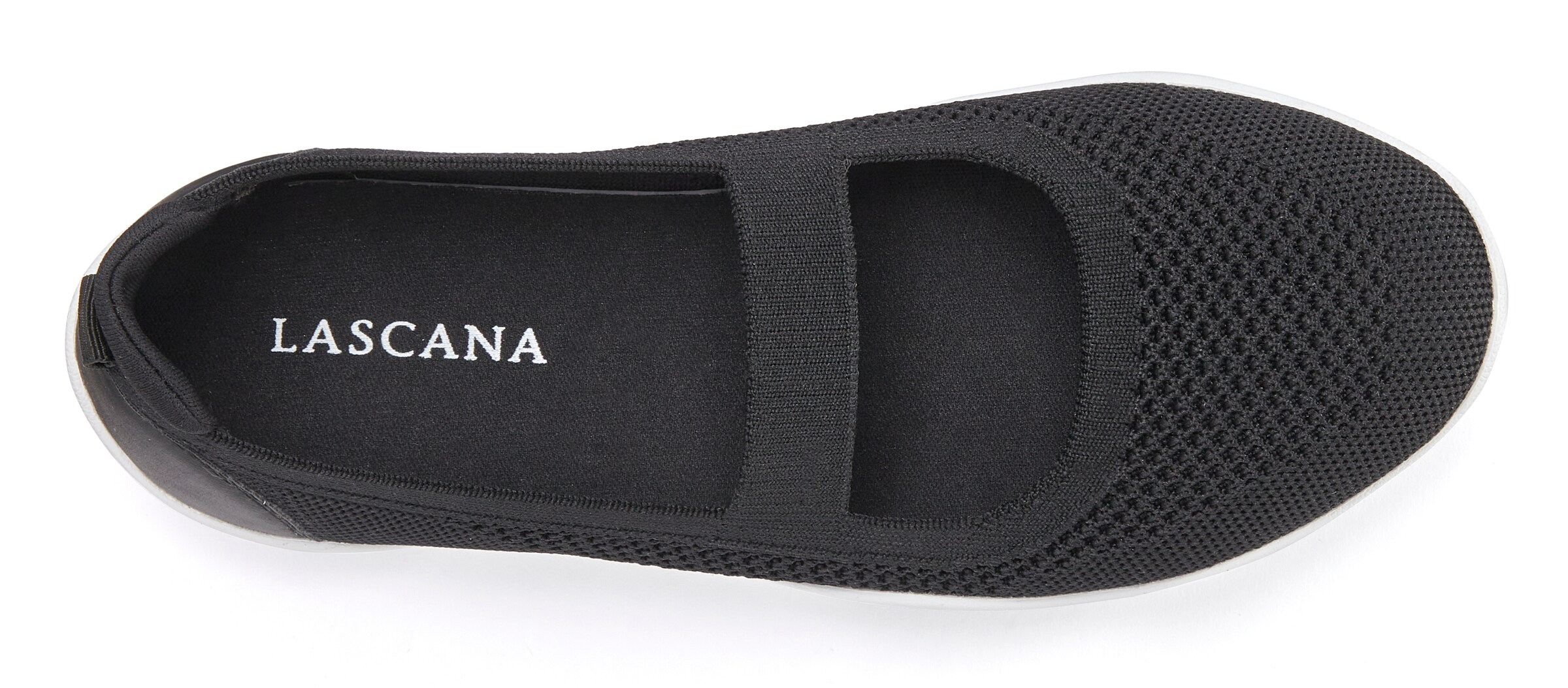 LASCANA - Bailarinas con hebilla en gris