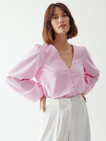 Calli Blouse 'ANGELINA' in Roze: voorkant