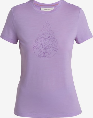 T-shirt fonctionnel 'Tech Lite III' ICEBREAKER en violet : devant