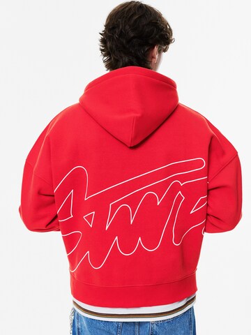 Pull&Bear Sweatshirt 'STWD' in Rot: Vorderseite