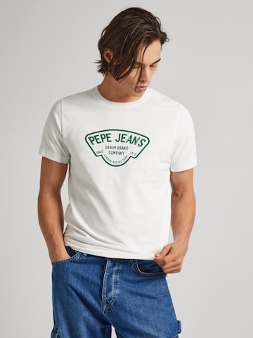 balts Pepe Jeans T-Krekls 'Cherry'