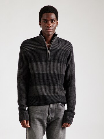 Pullover 'JJHugo' di JACK & JONES in nero: frontale