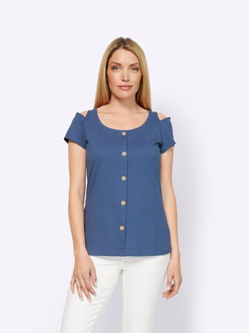 heine Shirt in Blauw: voorkant