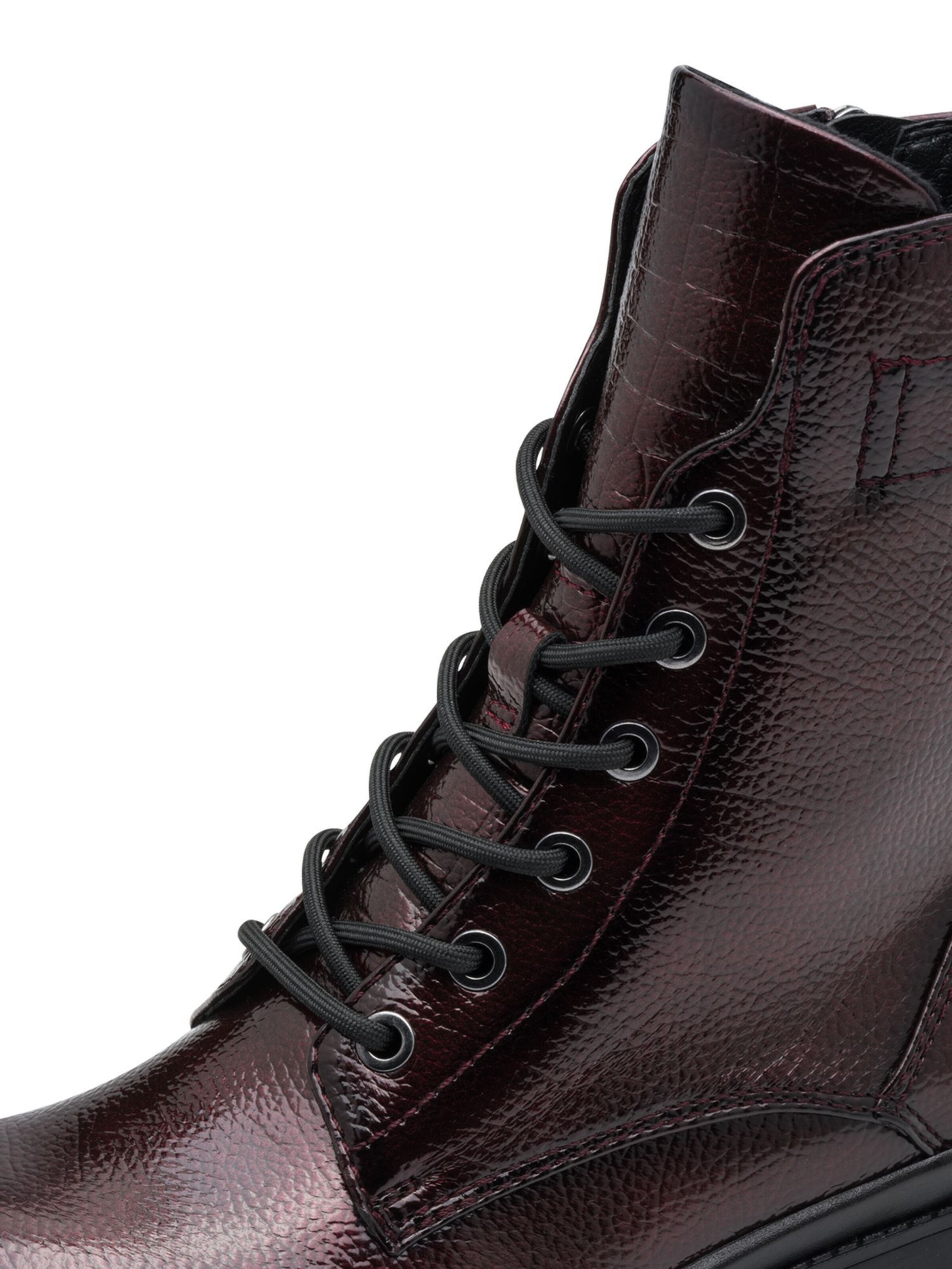 Stivaletto stringato di Tamaris in rosso