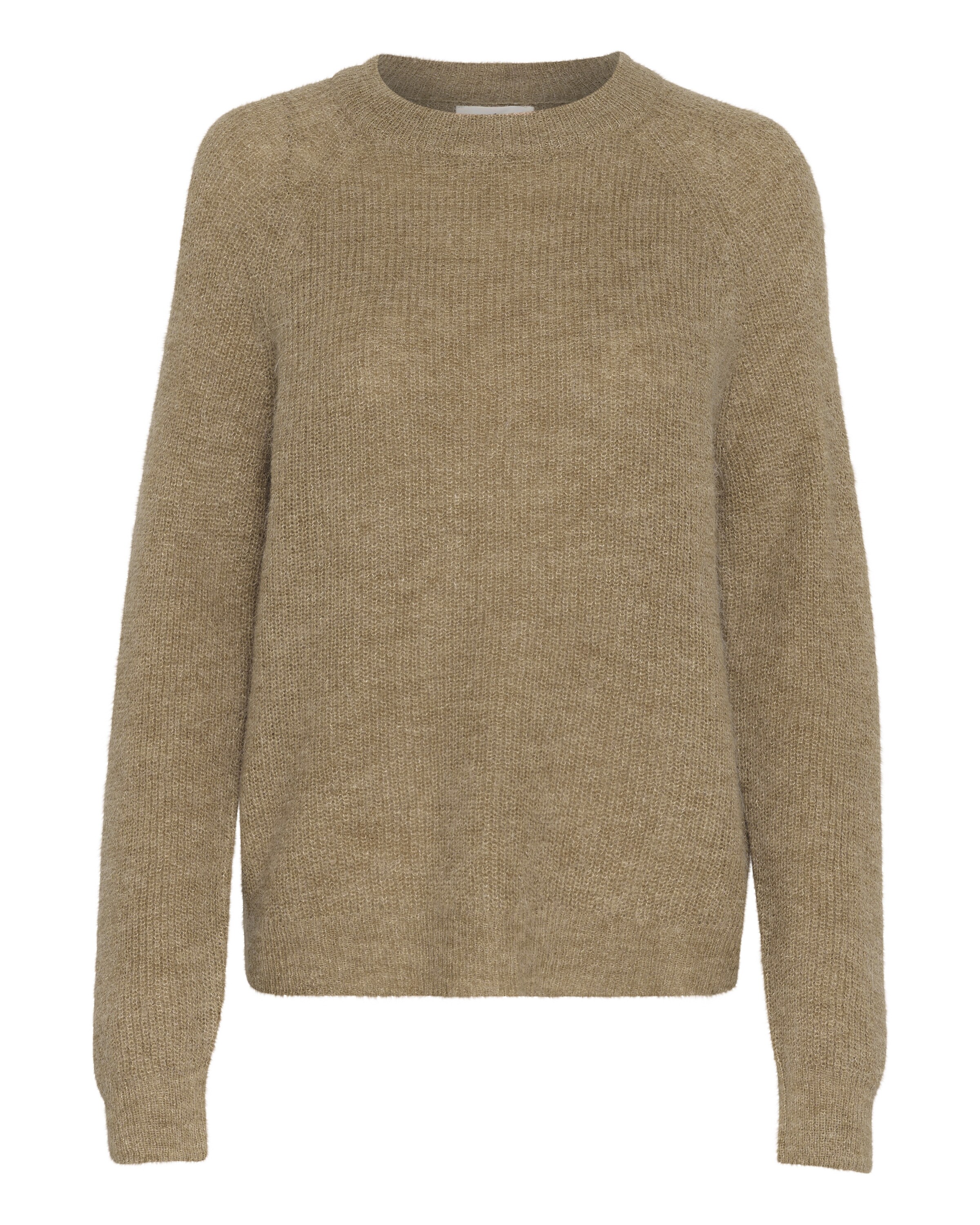 SOAKED IN LUXURY Trui 'SLTuesday' in Bruin: voorkant