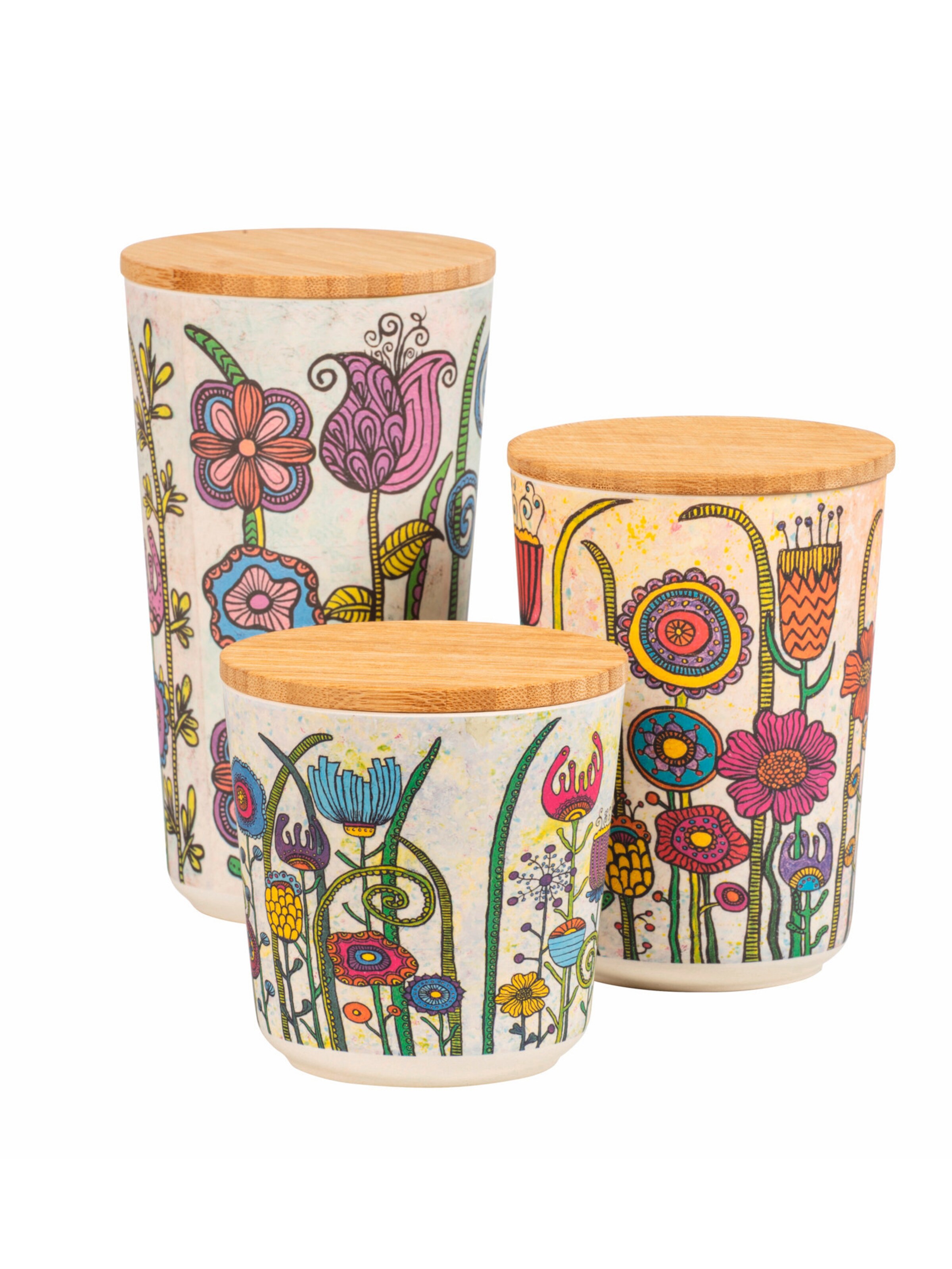 Wenko Aufbewahrungsdosen 'Garden' in Beige: Vorderseite