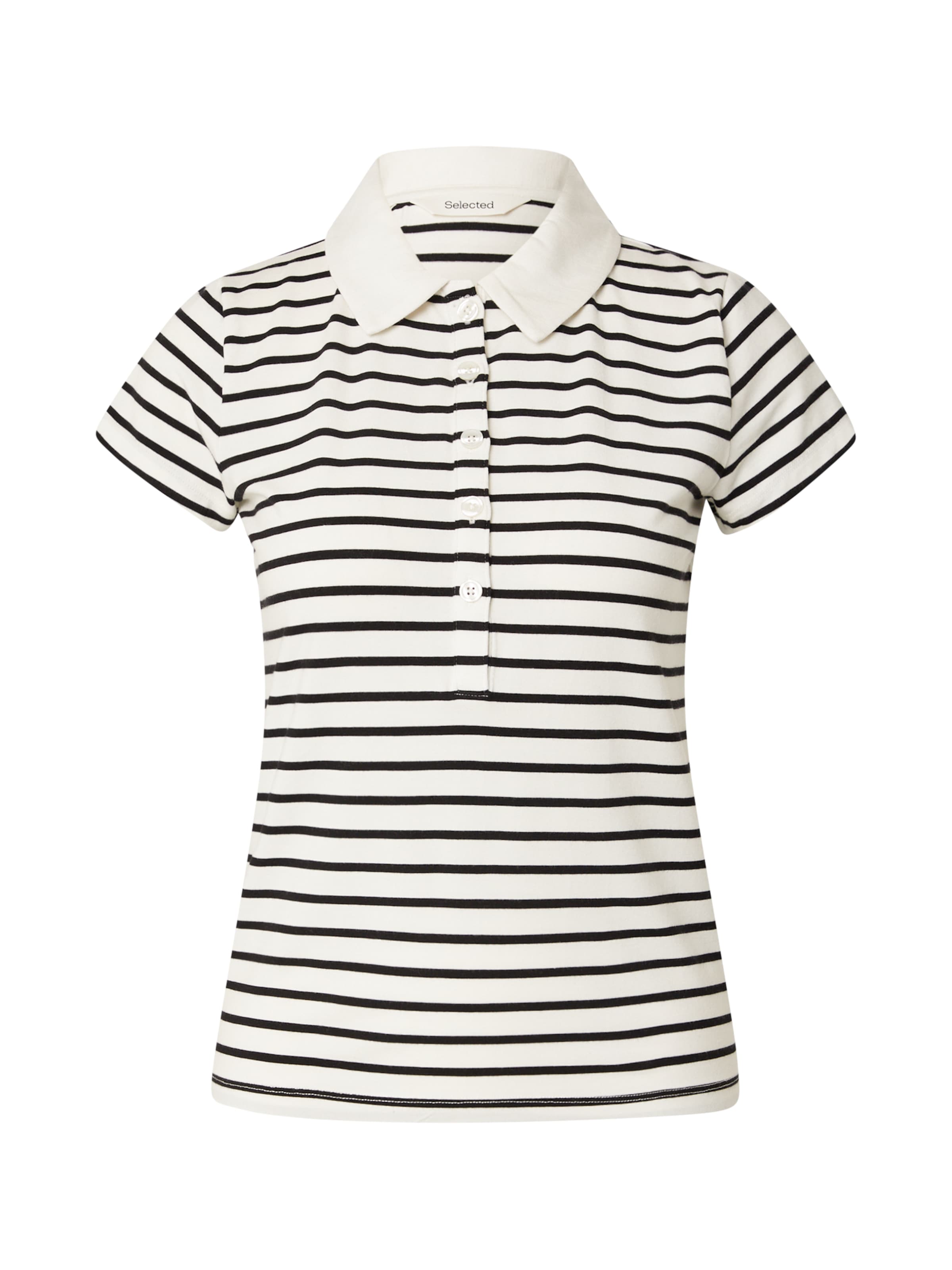SELECTED - Camiseta 'SLFILINA' en negro: frente
