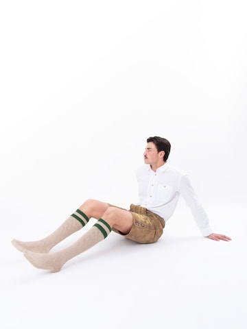 HerzSticht Traditional socks 'Wiesendistel' in Beige