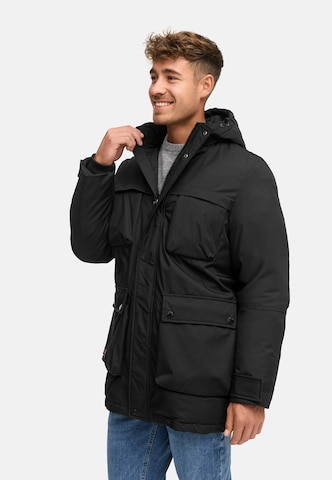 Manteau d’hiver 'INTardil' INDICODE JEANS en noir