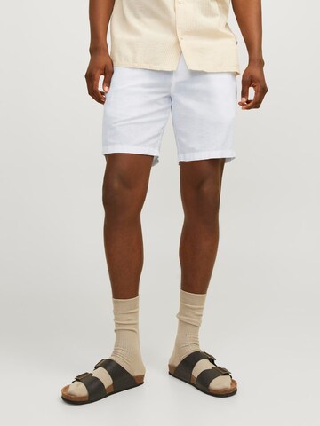 JACK & JONES - Regular Calças chino 'ACE SUMMER' em branco: frente