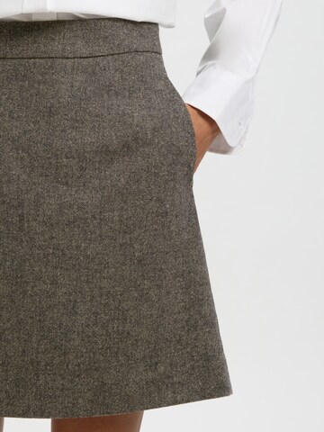 SELECTED Skirt 'SLWREEDA' in Brown