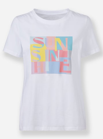 Tricou de la heine pe alb: față