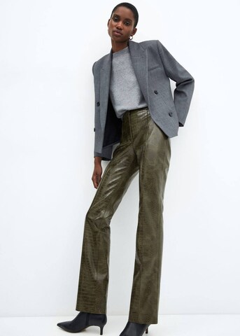 MANGO Flared Pantalon 'cassie' in Groen