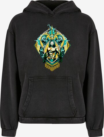 ABSOLUTE CULT Sweatshirt 'Aquaman - The Trench Crest' in Zwart: voorkant