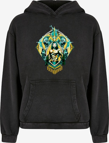 ABSOLUTE CULT Sweatshirt 'Aquaman - The Trench Crest' in Zwart: voorkant