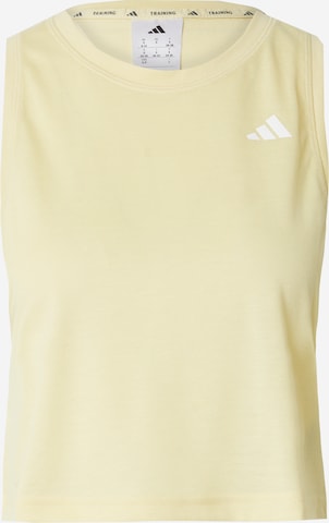 Top sportivo di ADIDAS PERFORMANCE in giallo: frontale