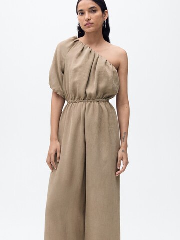 MANGO Jumpsuit 'Bruma' in Grijs: voorkant